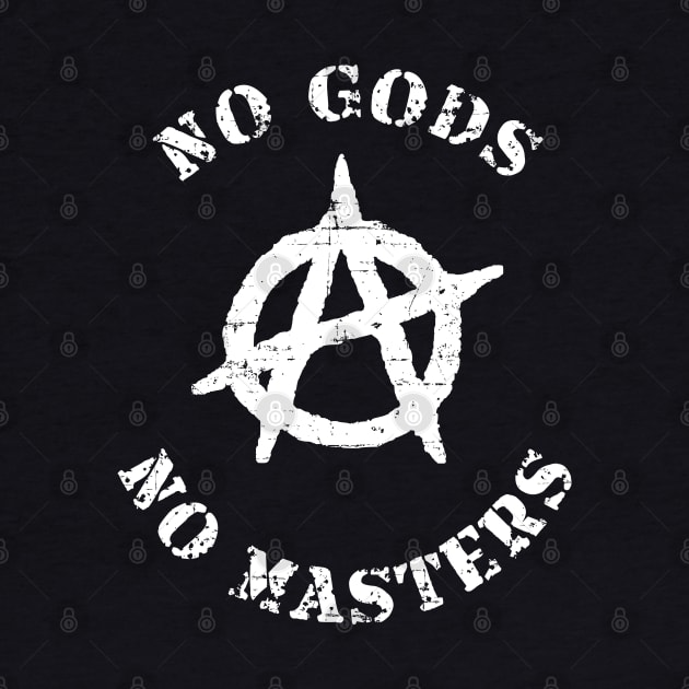 no gods no masters anarchy symbol by vlada123